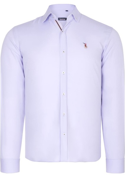 Ikili Set G674 Dewberry Erkek Gömlek-Lacivert-Lila fırsatları