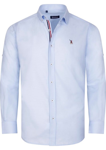 Üçlü Set G674 Dewberry Erkek Gömlek Lacivert Beyaz Açık Mavi fırsatları