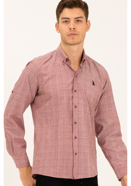 G779 Dewberry Erkek Gömlek-Bordo fırsatları
