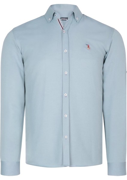 Ikili Set G674 Dewberry Erkek Gömlek-Lacivert-Su Yeşili fırsatları