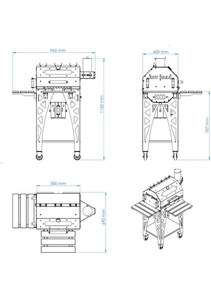 Hot Quartz Short Barbekü Mangal