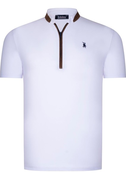 Üçlü Set T8571 Dewberry Fermuarlı Erkek T-Shırt-Lacivert-Beyaz-Haki modelleri