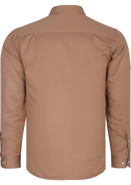Ikili Set G674 Dewberry Erkek Gömlek Siyah Camel