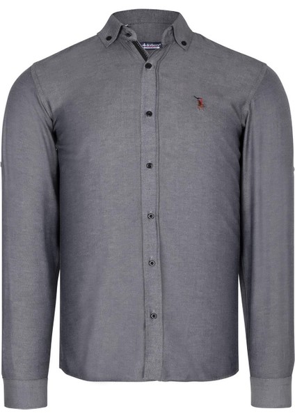 G674 Erkek Gömlek-Füme