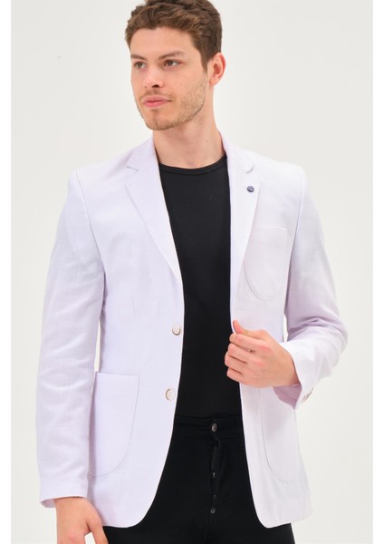 C9059 Dewberry Erkek Ceket-Kar Beyaz modelleri