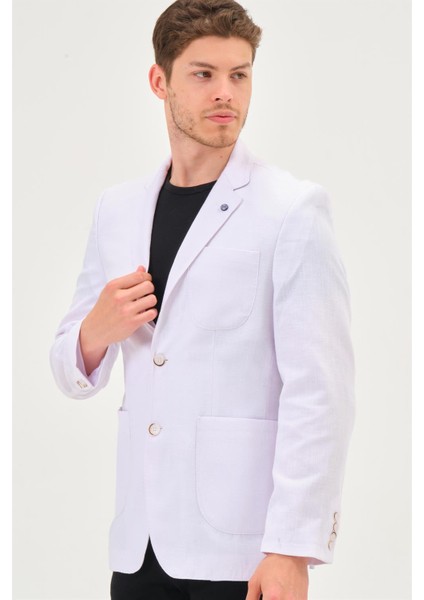 C9059 Dewberry Erkek Ceket-Kar Beyaz indirimleri