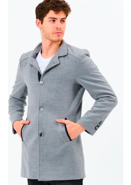 PLT8327 Dewberry Erkek Palto-Düz Gri indirimleri