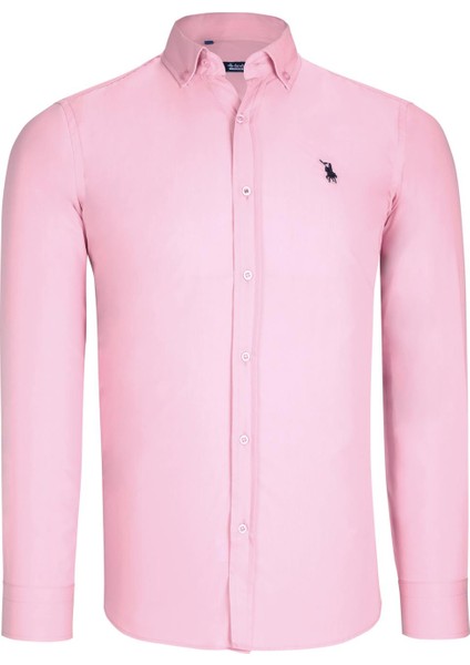 İkili Set G725 Erkek Gömlek-Lacivert-Pembe modelleri