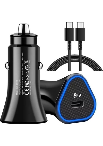 25WATT Type-C Girişli Pd Hızlı Araç Şarj Seti