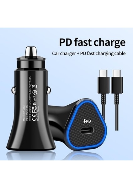 25WATT Type-C Girişli Pd Hızlı Araç Şarj Seti fiyatları