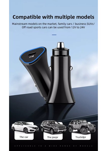 25WATT Type-C Girişli Pd Hızlı Araç Şarj Seti fırsatları