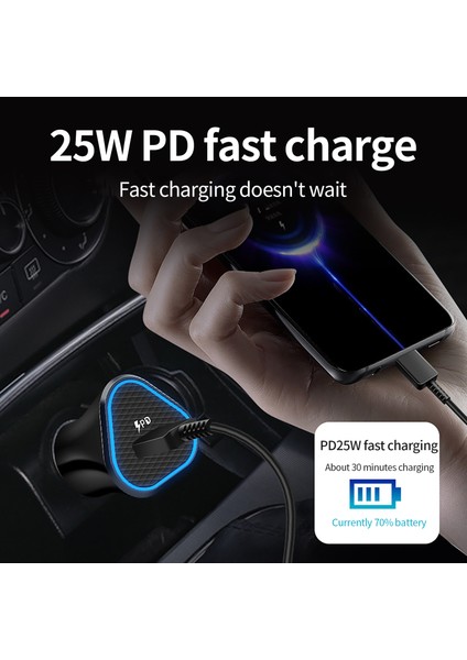 25WATT Type-C Girişli Pd Hızlı Araç Şarj Seti indirimleri