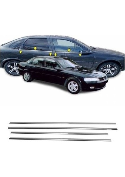 Opel Vectra B 1995-2002 Cam Çıtası Kromu 4 Prç. P.çelik fiyatları