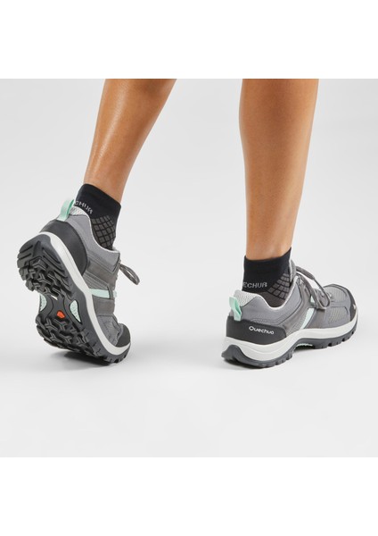 Quechua Kadın Outdoor Ayakkabı - Gri / Yeşil - MH100 indirimleri