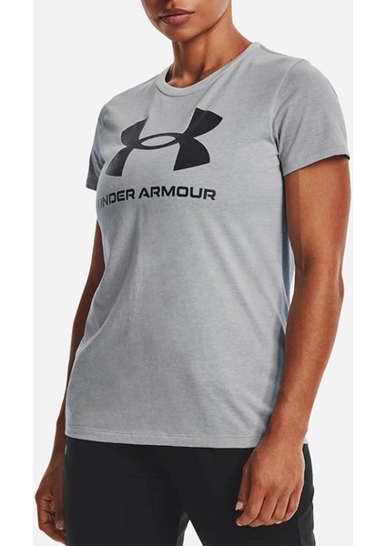 Underarmour 1356305-AVY Kadın Gri Spor Tişört