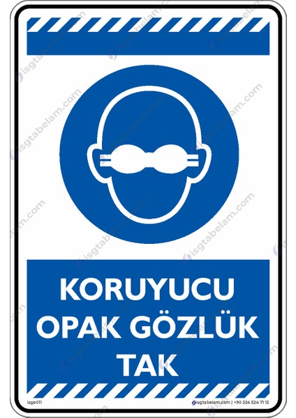 Koruyucu Opak Gözlük Tak/25x35cm/fosforlu kompozit