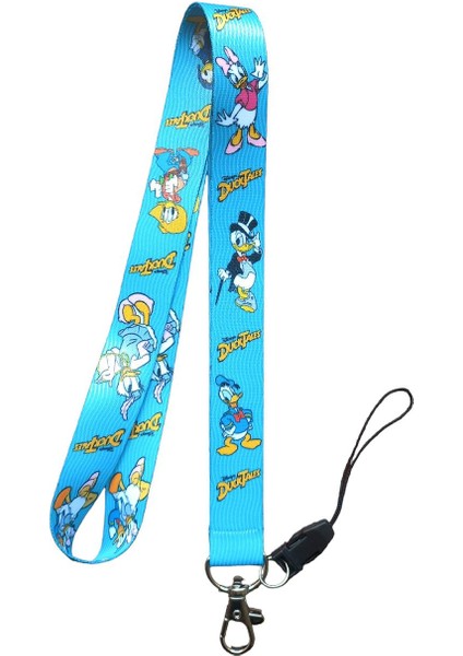 Donald ve Daisy Kart Askı Ipi; Yaka Askı Ipi, Boyun Askı, Telefon Askı Aparatı, Mavi Yatay Kartlık