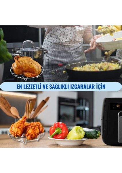 XXL Fritözler İle Uyumlu Paslanmaz Çelik Air Fryer Izgarası