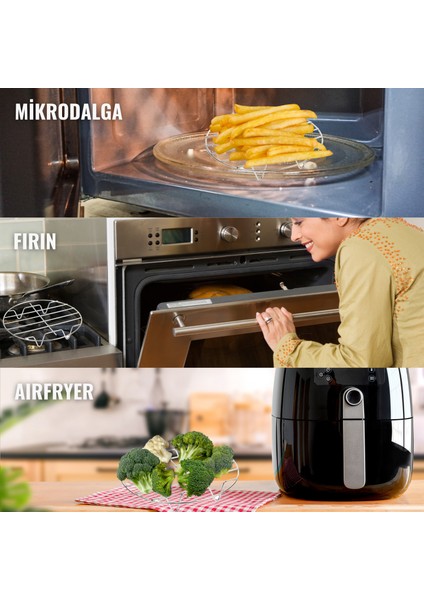 XXL Fritözler İle Uyumlu Paslanmaz Çelik Air Fryer Izgarası