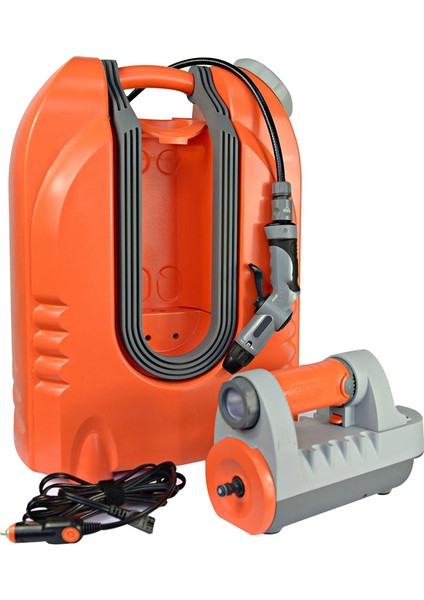 20 Litre Şarjlı Oto Yıkama Makinesi - 130 Psi Tekerlekli Araç Yıkama Makinesi - Fenerli - Yıkama Fırçalı