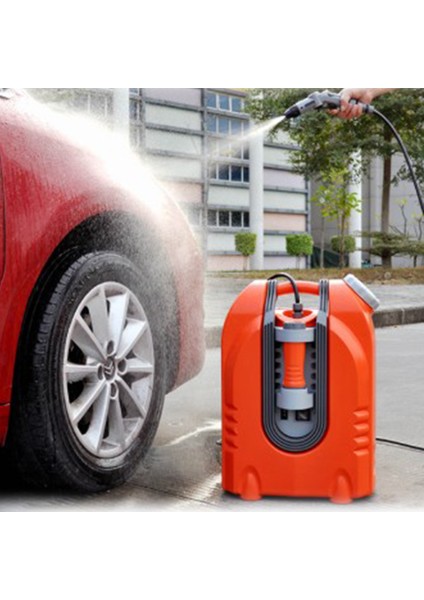 20 Litre Şarjlı Oto Yıkama Makinesi - 130 Psi Tekerlekli Araç Yıkama Makinesi - Fenerli - Yıkama Fırçalı