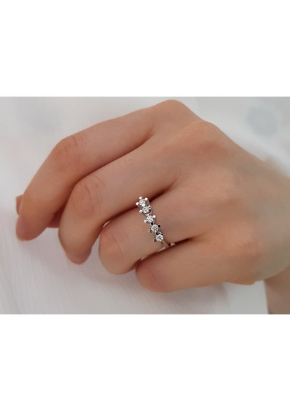 F Renk 0,27 Karat Pırlanta 5 Taş Yüzük 0423R0103 indirimleri