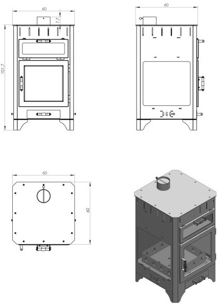 Hot Range Three Glass Kuzine Soba