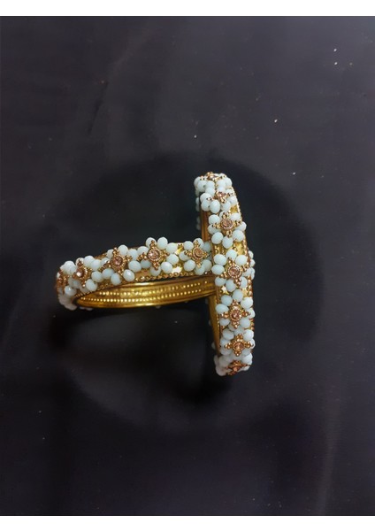 Aashivs Collection Kadın Renkli Taşlı Hint Bilezikleri