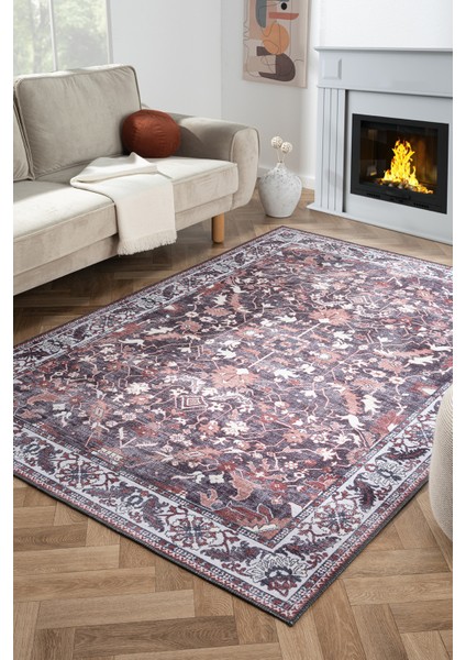 Konfor Antico 2354 Pamuk Tabanlı Yıkanabilir Otantik Vintage Klasik Eskitme Halı140x200