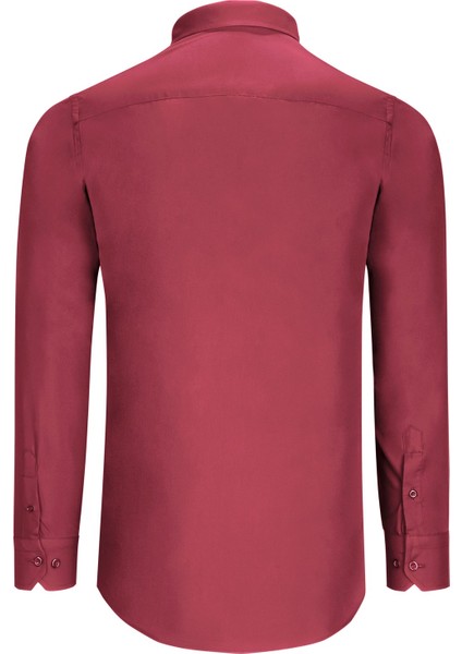 G725 Dewberry Erkek Gömlek-Düz Bordo fiyatları
