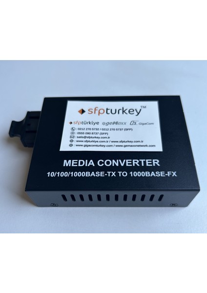SFPTÜRKİYE I 10/100/1000M 850NM Mm Sc Dx Media Converter