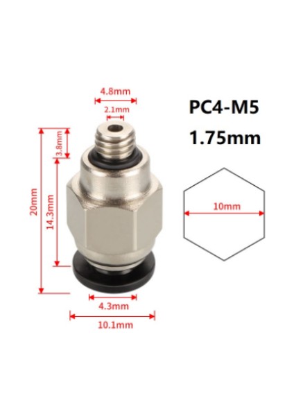 Pc4-M5 Pnömatik Konnektör