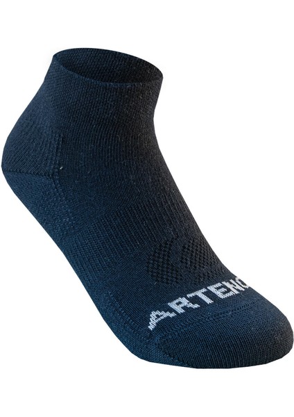 Artengo Çocuk Tenis Çorabı - Orta Boy Konçlu - 3 Çift - Lacivert / Beyaz - Rs160