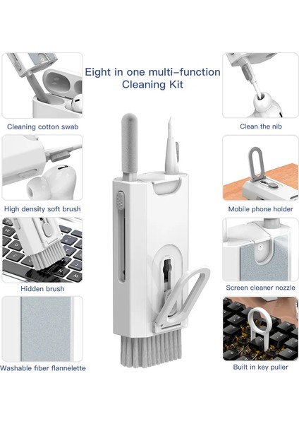 7'si 1 Arada Çok Fonksiyonlu Klavye Kulaklık Telefon Bilgisayar Monitör Için Temizleme Kiti modelleri