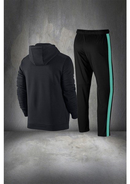 Erkek Siyah Rahat Supra Penye Kumaş Ön Cepli Eşofman Takımı S-3xl fırsatları