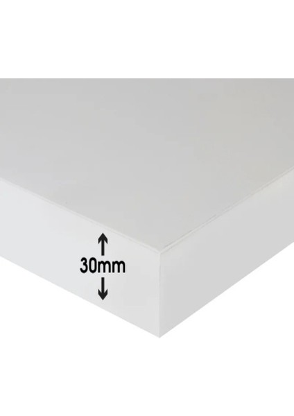 90X20 Cm, 2 Li Beyaz Uçan Raf, Duvar Rafı, Kitaplık, Dekor Düzenliyici, 30 mm Kalınlığında Suntalam Raf fiyatları