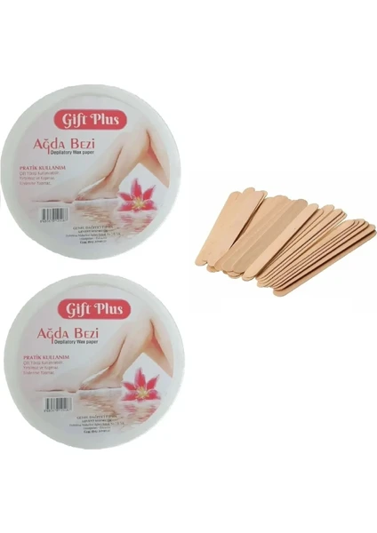 Gift Plus Ağda Bezi 160 Metre + 100 Adet Ağda Spatulası