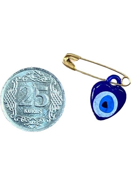 Iğneli Figür Nazar Boncuğu - Sarı Çengelli Iğneli Mika Figür Nazar Boncuğu - 20 Adet fiyatları