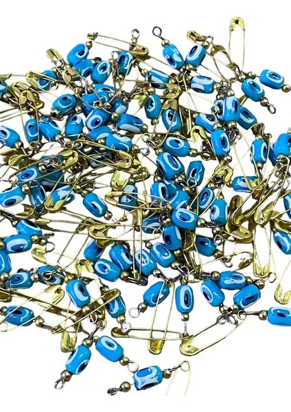 Iğneli Figür Nazar Boncuğu - Sarı Çengelli Iğneli Mika Figür Nazar Boncuğu - 20 Adet fırsatları