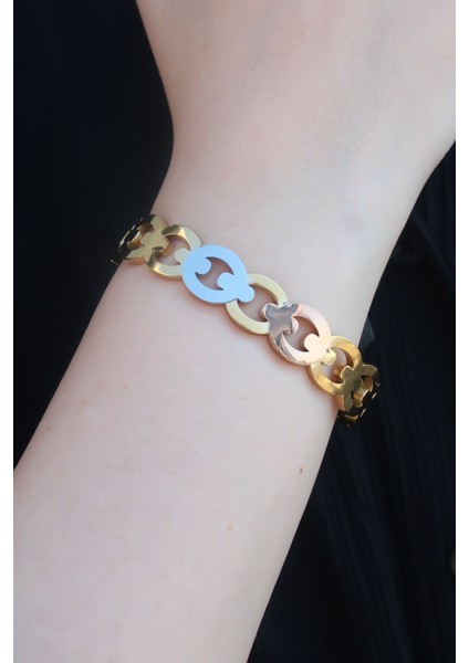 316L Çelik Karışık Renk Geçme Halka Model Kadın Kelepçe fiyatları