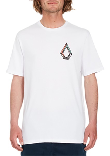 Beyaz Erkek Bisiklet Yaka T-Shirt A5012306_VOLCOM Skate Vitals Axel 2