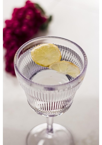 Akrilik Şeffaf 6'lı Kadeh & Su Meşrubat Kahve Yanı Bardağı 300 ml