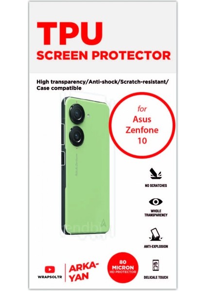 Asus Zenfone 10 Tpu Arka Yan Koruyucu Film