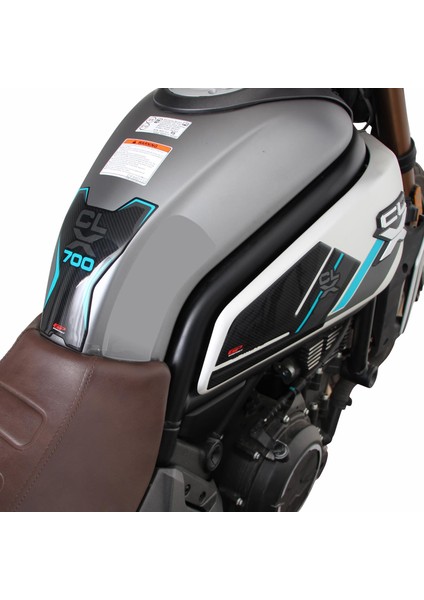 Cf Moto 700 Cl-X 2022-2023 Uyumlu Tank Pad Seti Turkuaz fiyatları