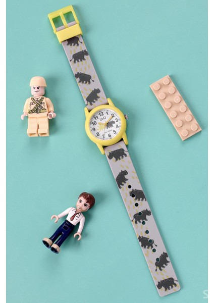 B22A017Y Sarı-Gri Renk Unisex 10 Atm Su Geçirmez Çocuk Kol Saati