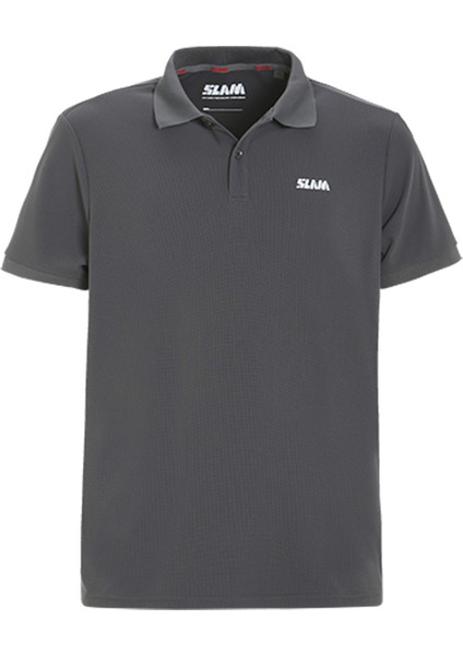 Gri Erkek Polo Yaka Regular Fit T-Shirt A108008S00_ACT Tactel