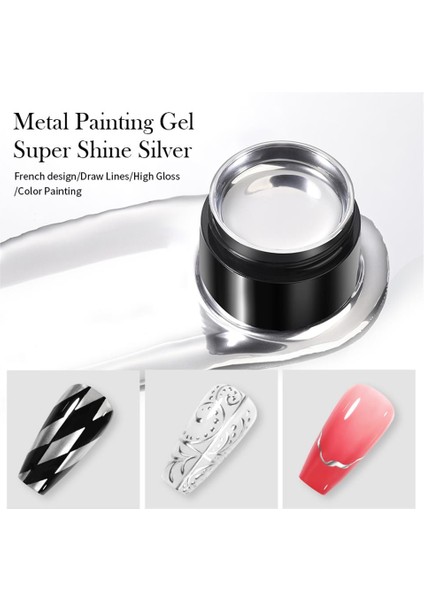 5ml Silver Metalik Drawing (Çizim) jeli (56536)