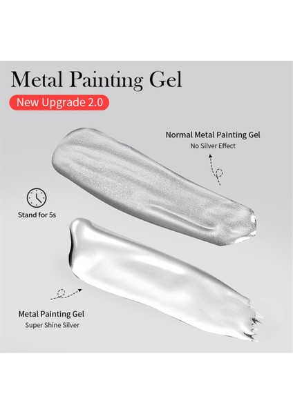 5ml Silver Metalik Drawing (Çizim) jeli (56536) indirimleri