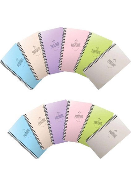 Pastoral 96 Yp. A4 Spiralli Pp. Kapak Defter Kareli 12'li
