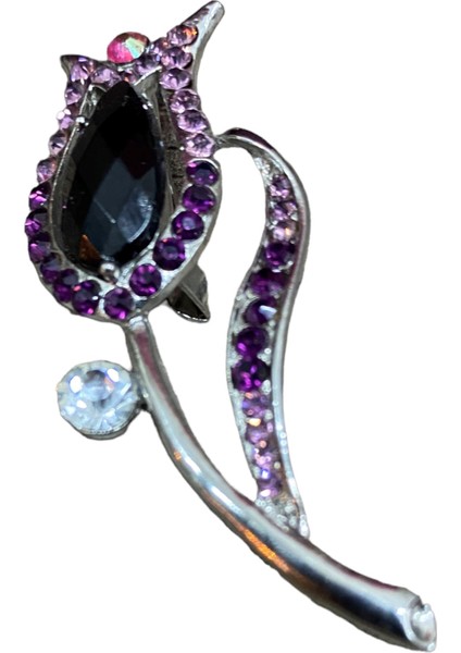 Taşlı Lale Broş fiyatları